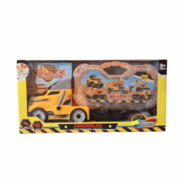משאית עם ערכת כלי עבודה במזוודה