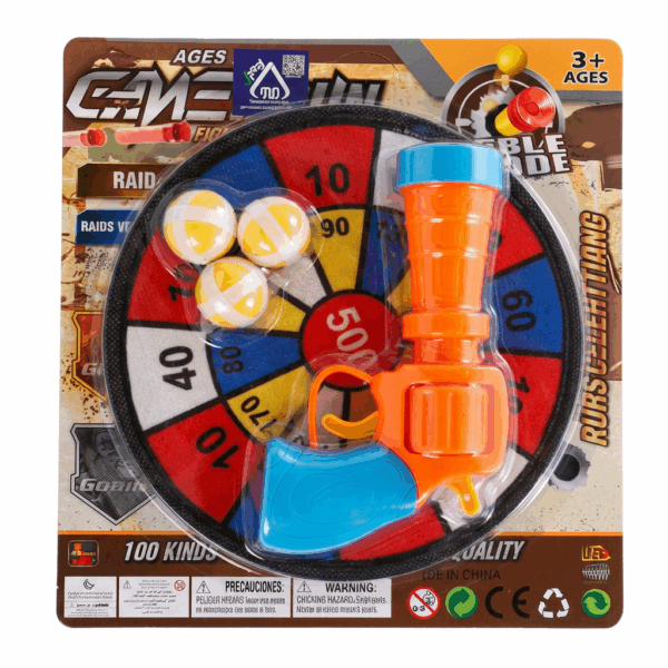 ערכת קליעה למטרה עם אקדח וכדורים